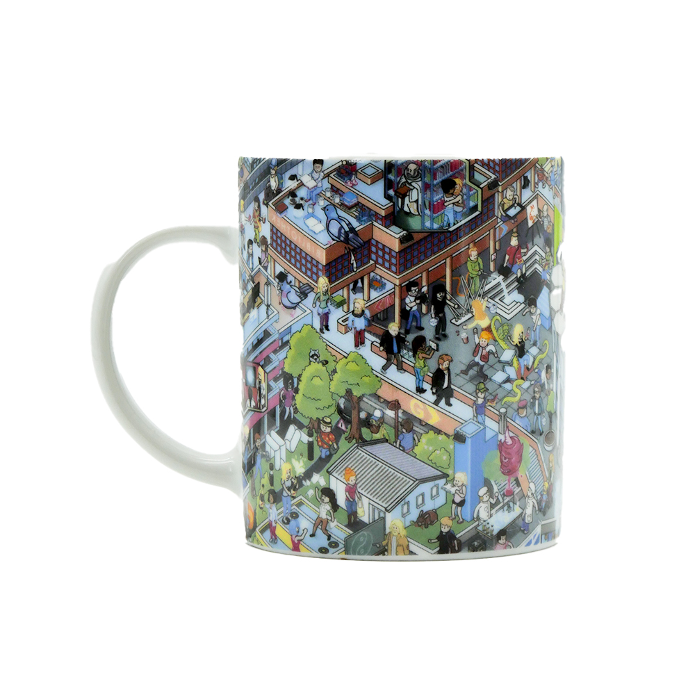 Keramikbecher Wimmelbild