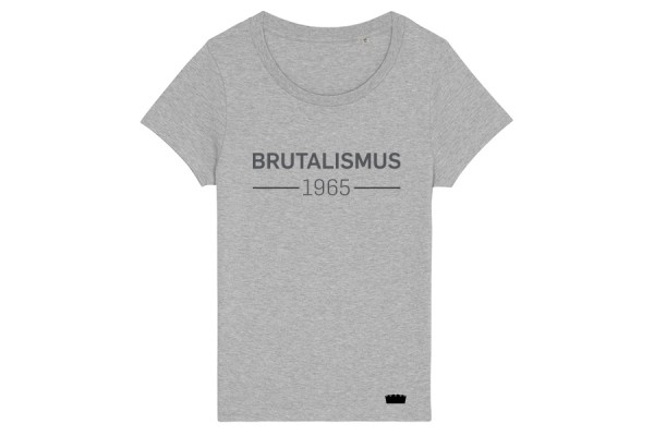 T-Shirt "Brutalismus"- Statement, grau, Damen