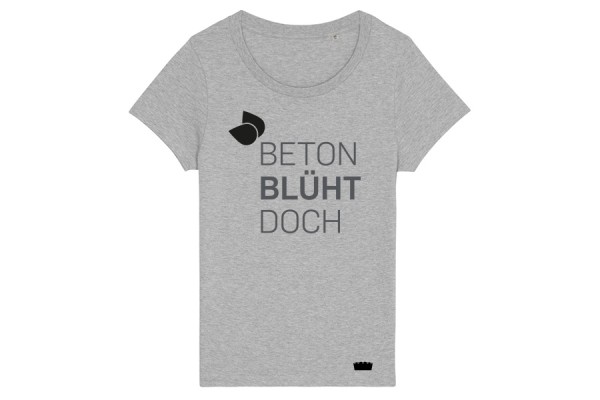 T-Shirt "Beton"- Statement, grau, Damen